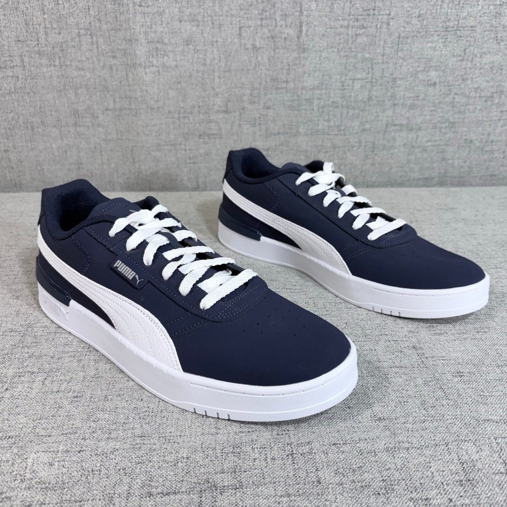 Puma Sneakers Men 11.5 Caracal Navy Blue White Low Top Court 369863-17
